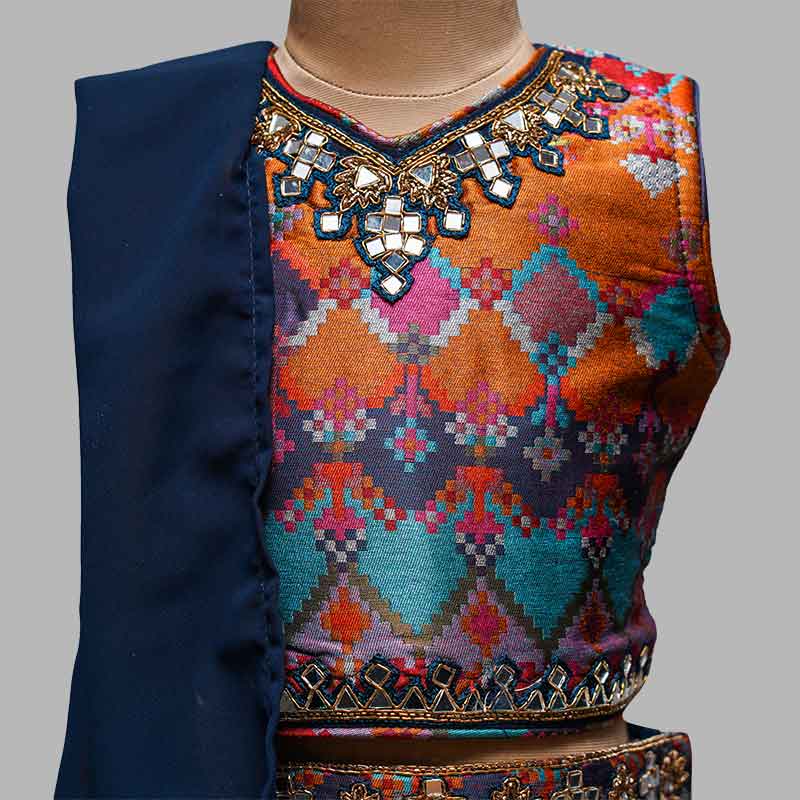 Navy Blue Girls Lehenga Choli