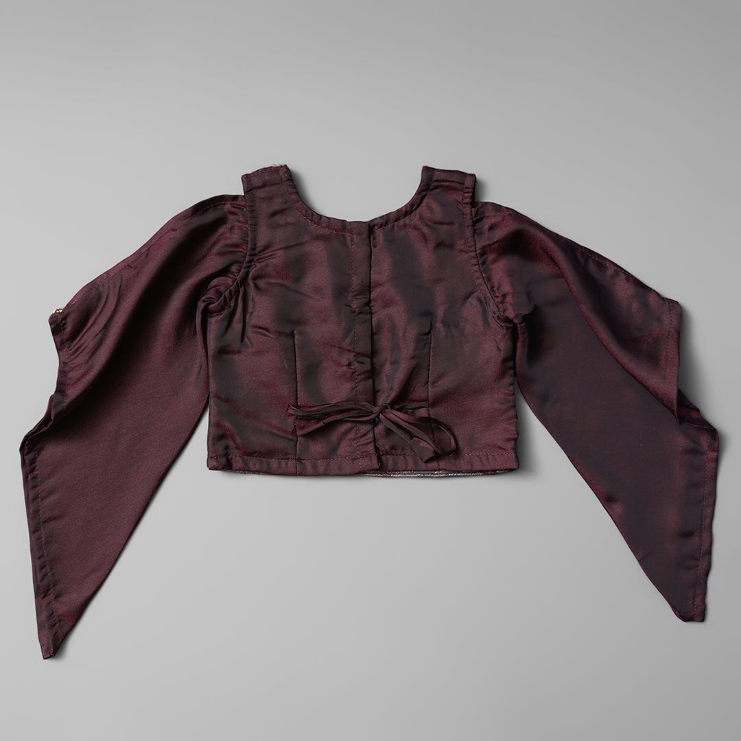 Wine Baby Girls Lehenga Choli