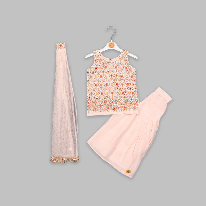 Captivating Plazo Dress For Kids Front View