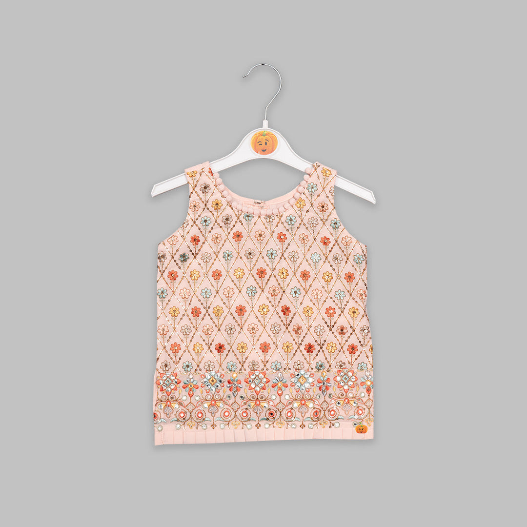 Captivating Plazo Dress For Kids Top View