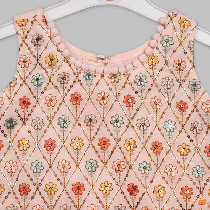 Captivating Plazo Dress For Kids Close Up View