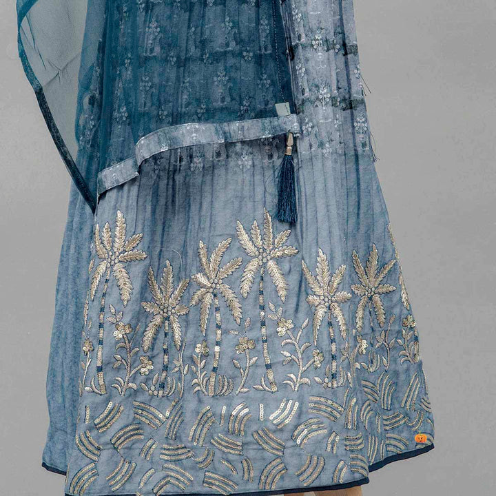 Rama Girls Lehenga Choli Bottom Close Up View