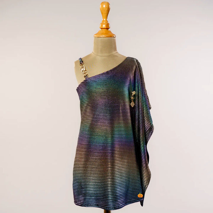 Purple Long Sleeve Girls Midi Front View
