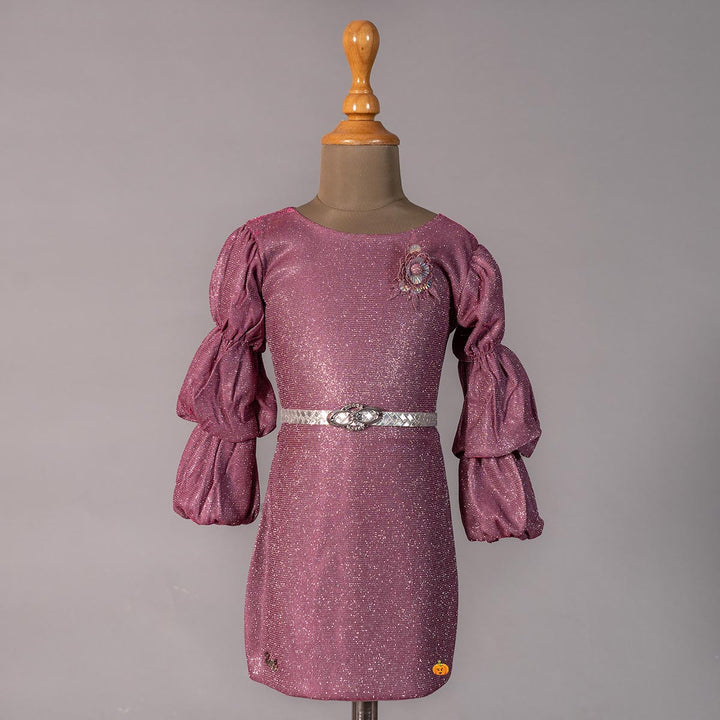 Onion Layered Sleeves Girls Midi Front View