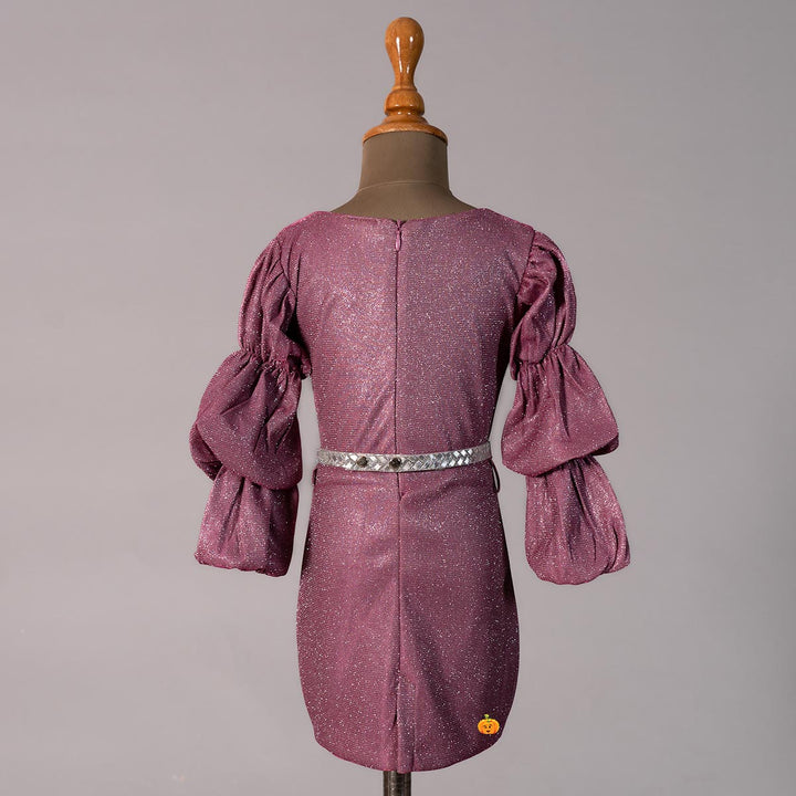 Onion Layered Sleeves Girls Midi Back View
