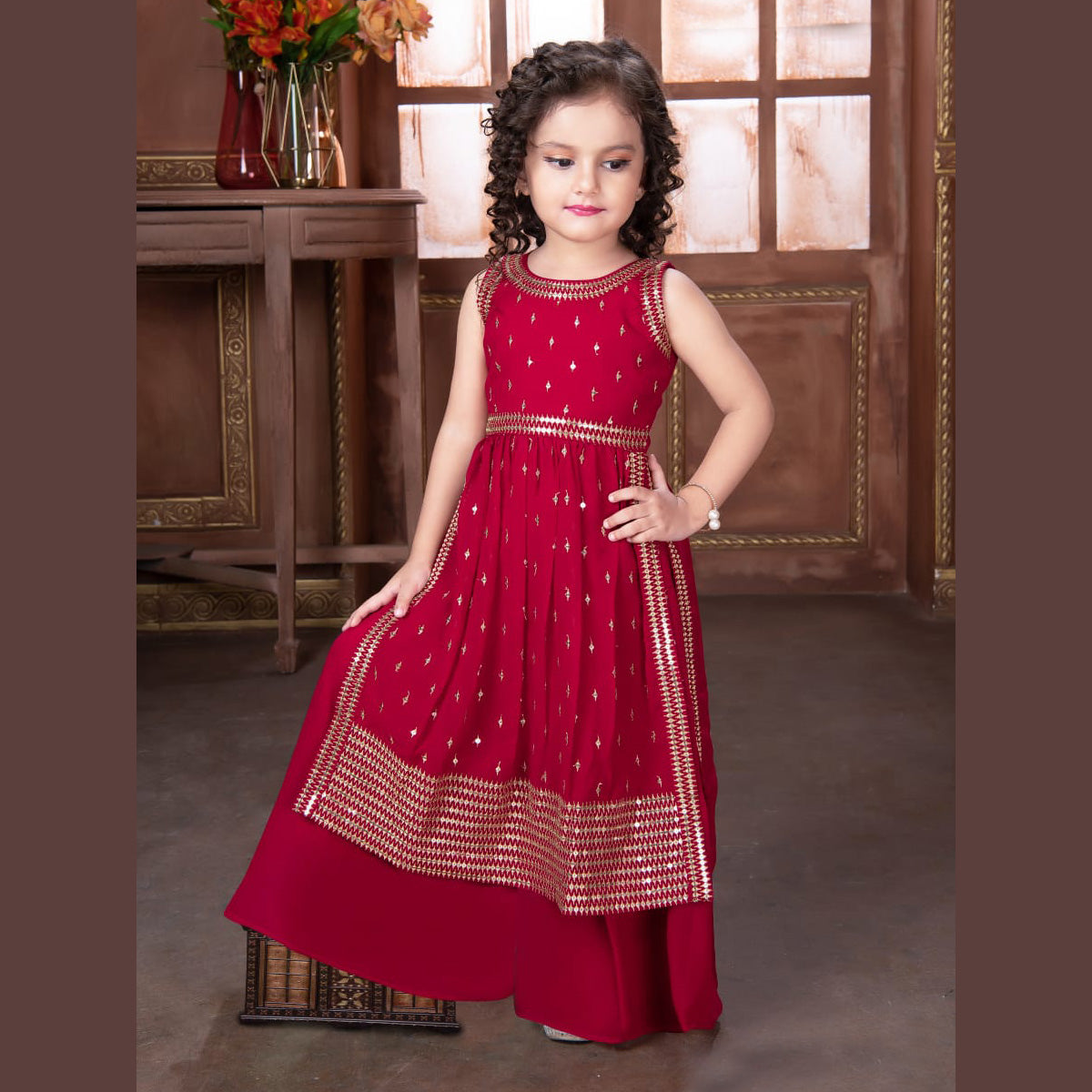 Buy Rani Girls Plazzo Suit with Dupatta – Mumkins