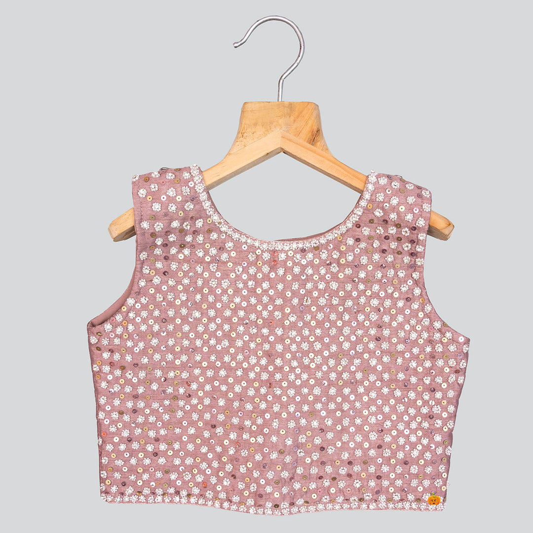 Onion Girls Palazzo Suit with Shrug Top View