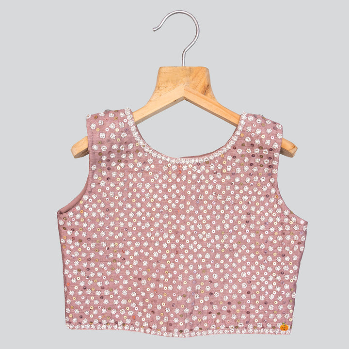 Onion Girls Palazzo Suit with Shrug Top View