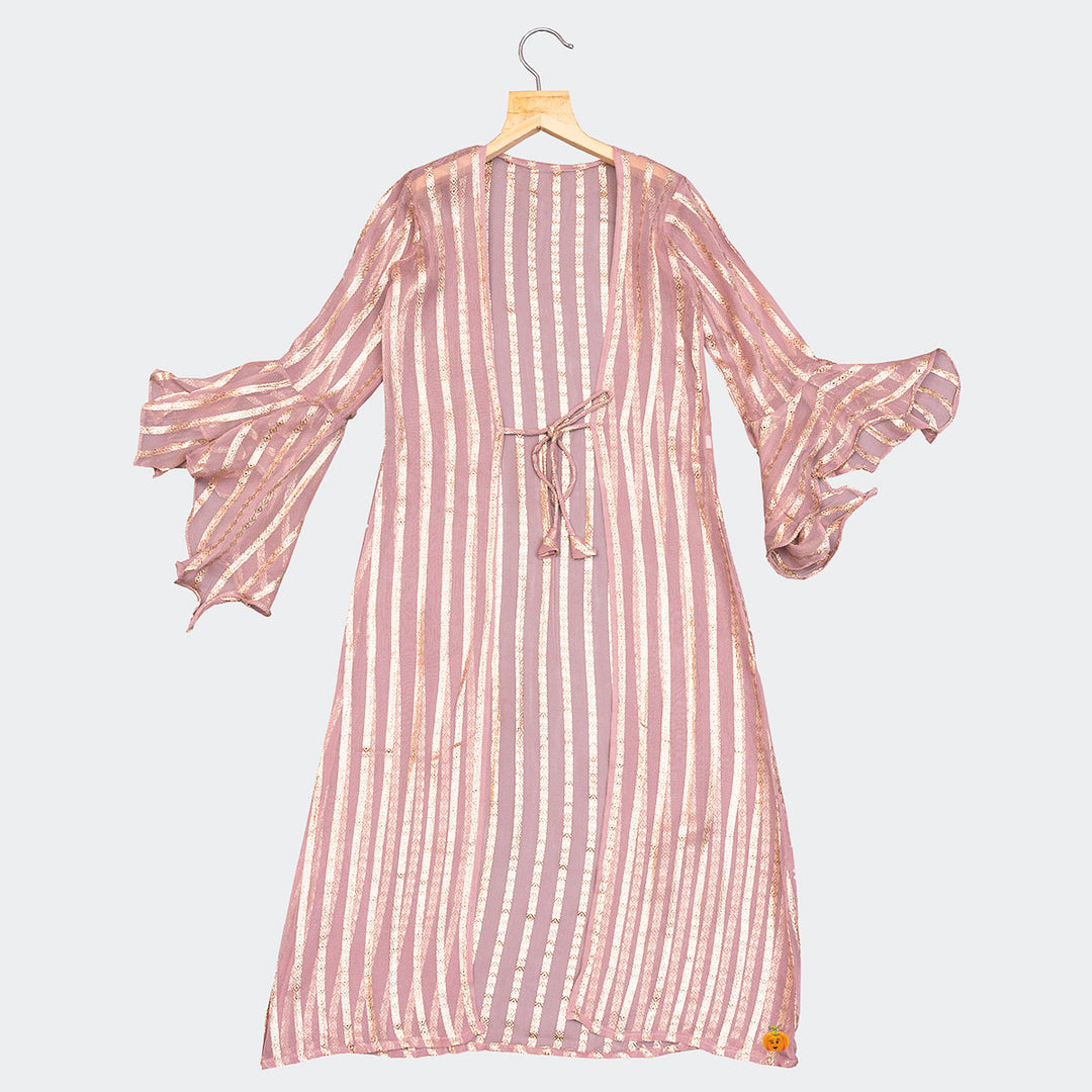 Onion Girls Palazzo Suit with Shrug Front View