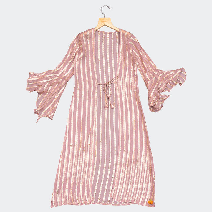 Onion Girls Palazzo Suit with Shrug Front View