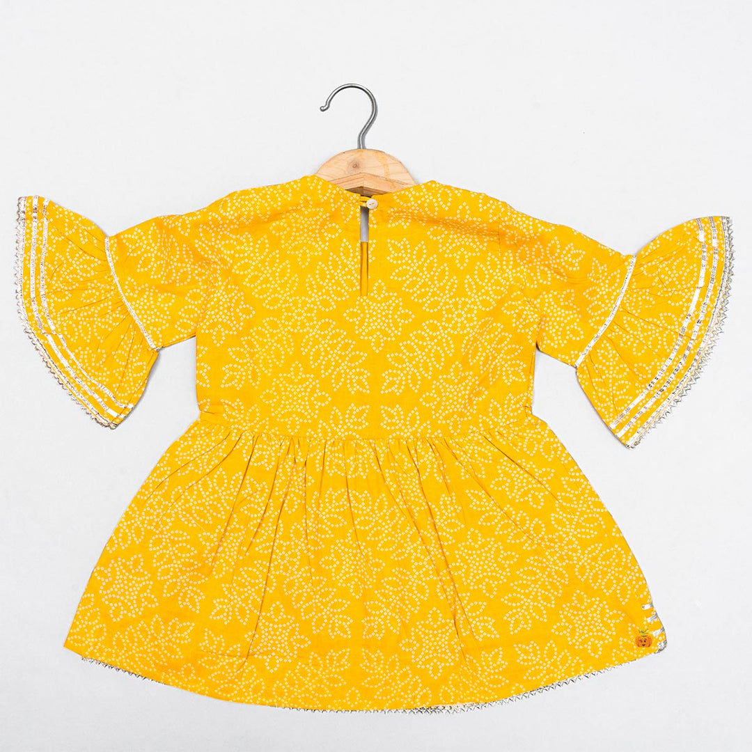 Pink & Yellow Sharara Suit for Girls Back View