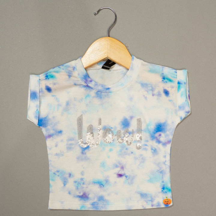 Girls Tie and Dye Printed Top Front View