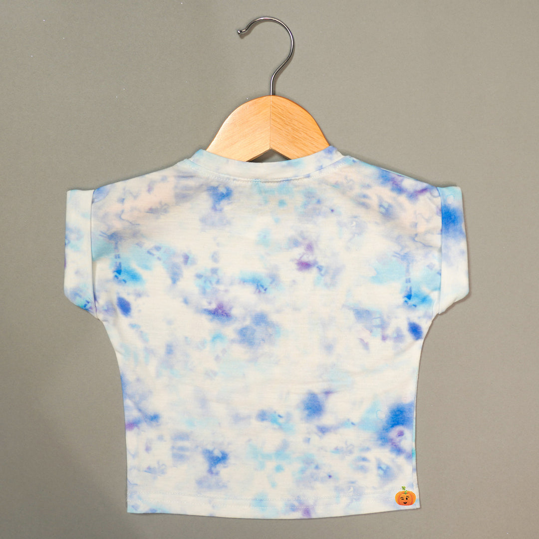 Girls Tie and Dye Printed Top Back View