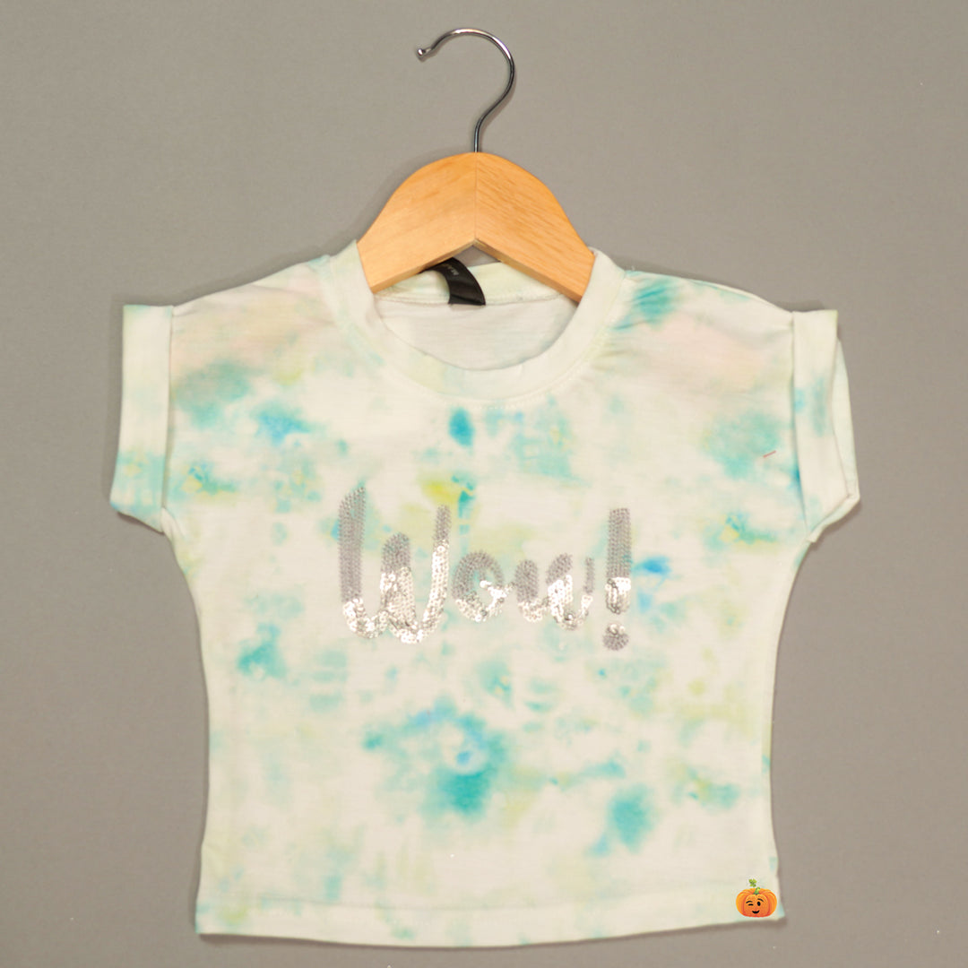 Girls Tie and Dye Printed Top Front View