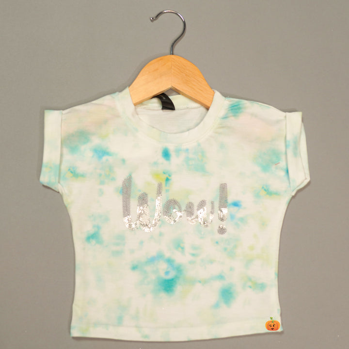 Girls Tie and Dye Printed Top Front View