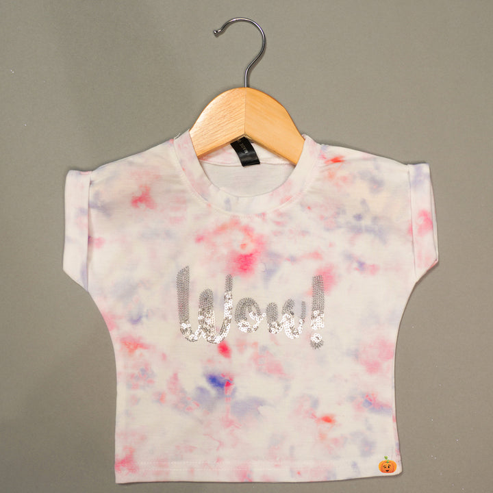 Girls Tie and Dye Printed Top Front View