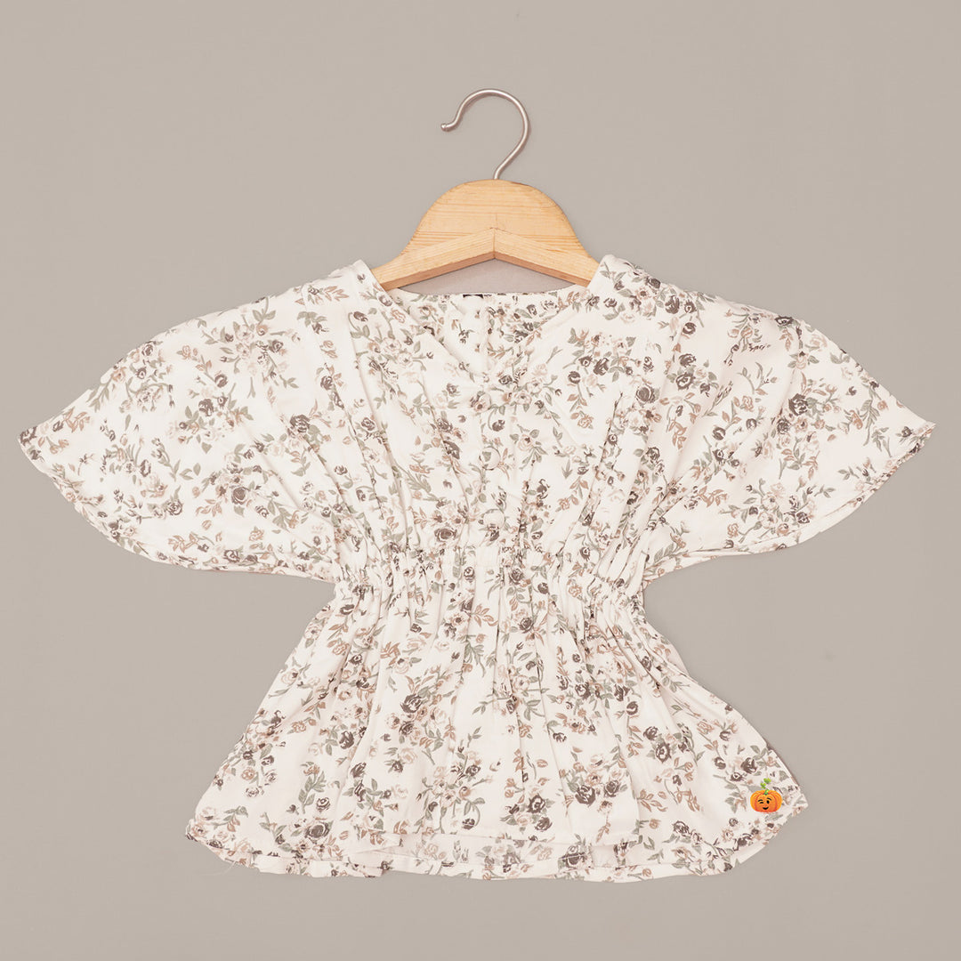 Floral Printed Top For Girls Variant Front View