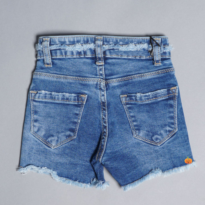 Jeans Shorts for Girls Back View