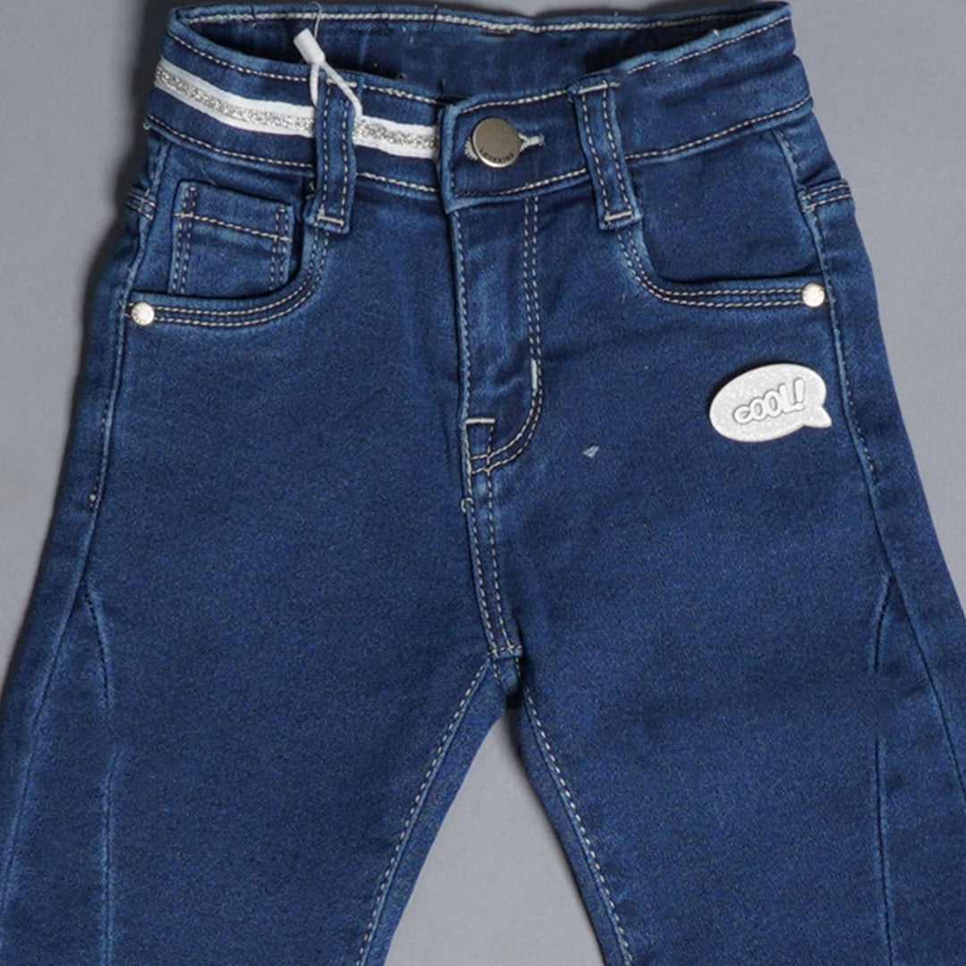 Denim Jeans for Girls Close Up View