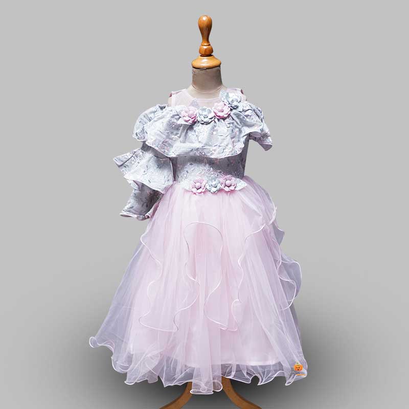  Pink Designer Kids Gown