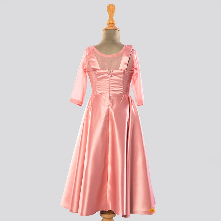 Onion Long Sequin Girls Gown Back View