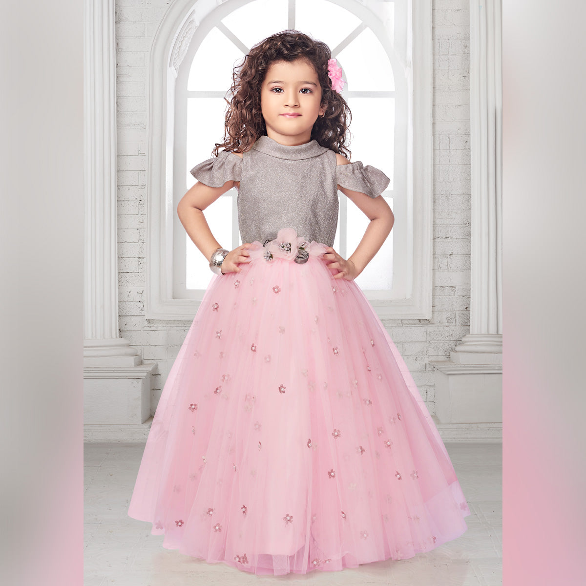 Net Kids Party Wear Gown at Rs 1299 in Surat | ID: 23086362191