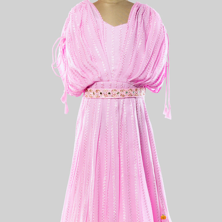Onion Long Gown for Girls Close Up View