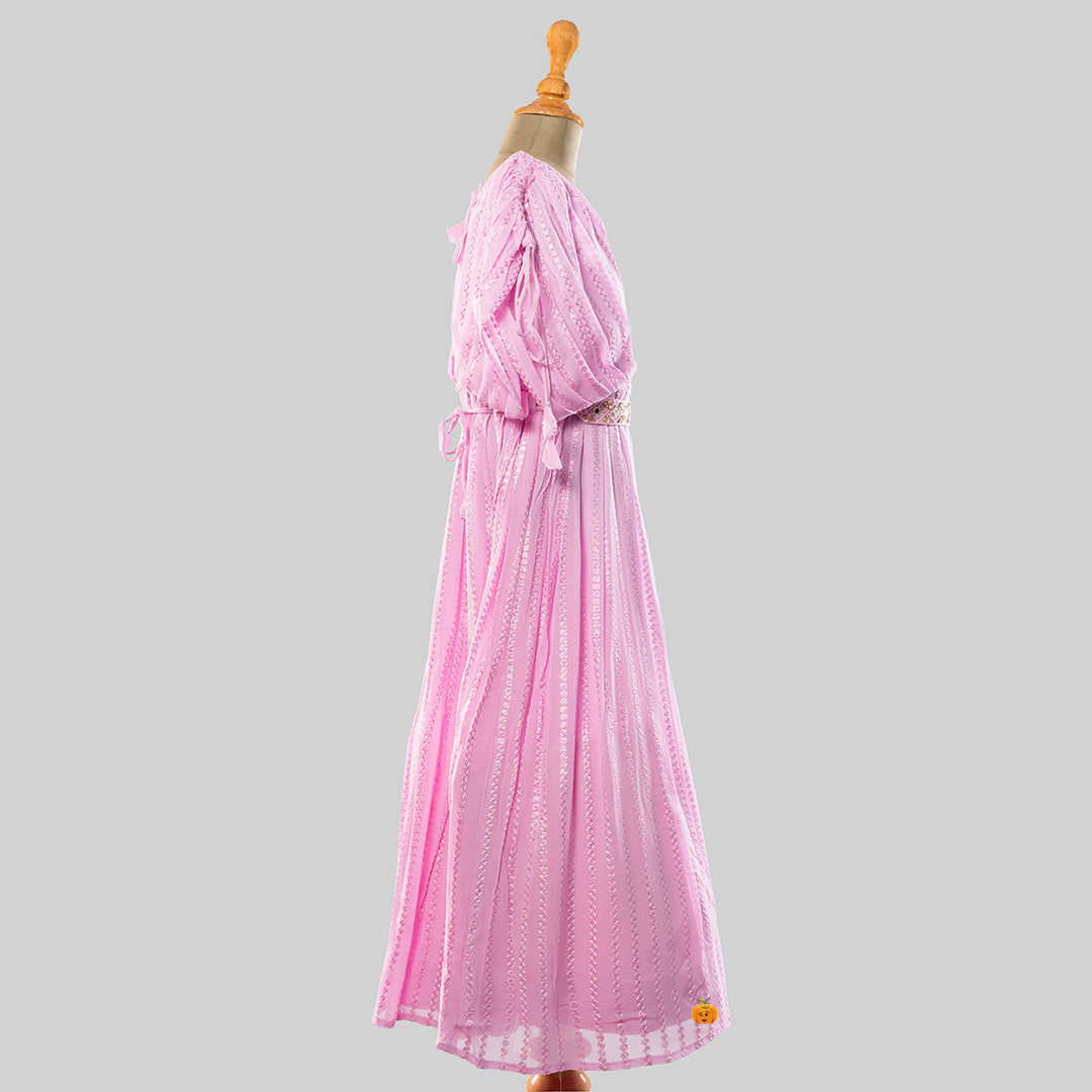 Onion Long Gown for Girls Side View