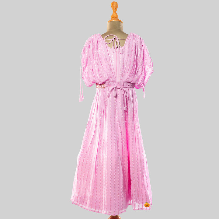 Onion Long Gown for Girls Back View