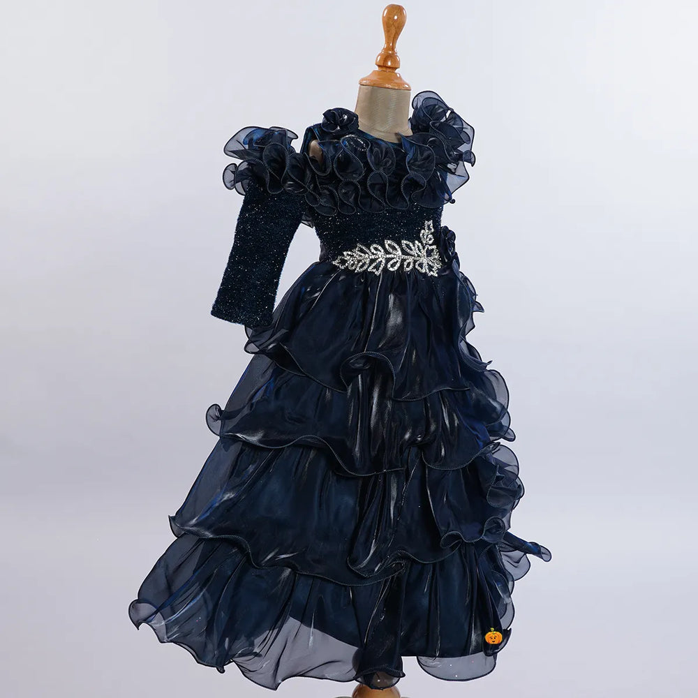 Rama & Wine Gown for Girls Side View