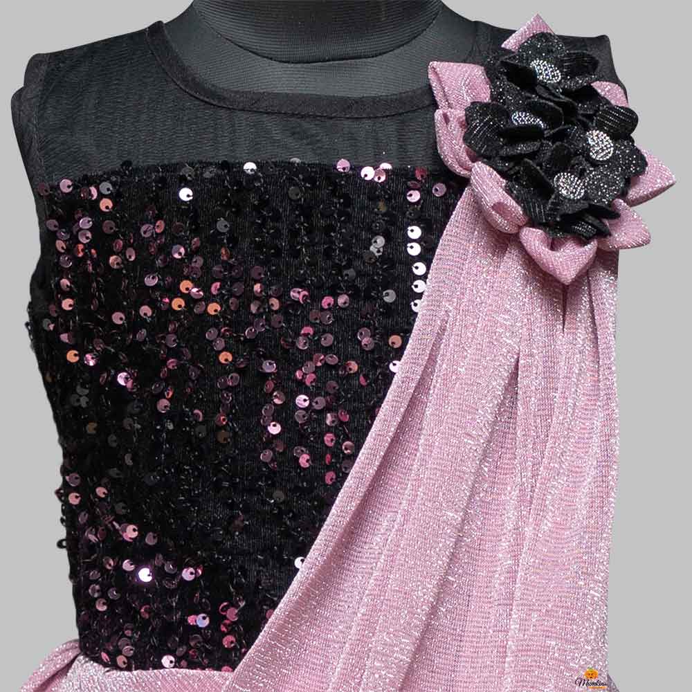 Sequined Gown for Girls Close Up View