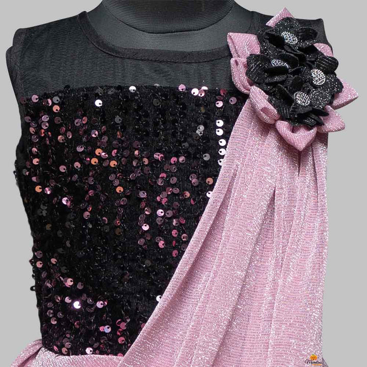 Sequined Gown for Girls Close Up View