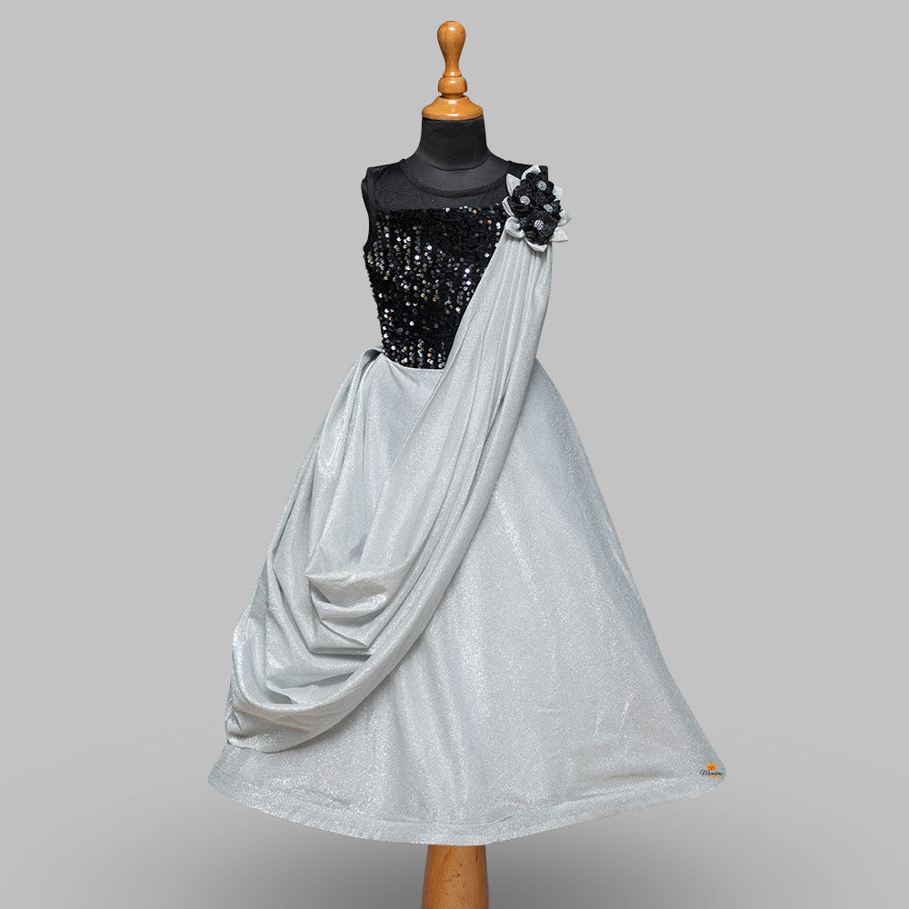 Sequined Gown for Girls Front View 