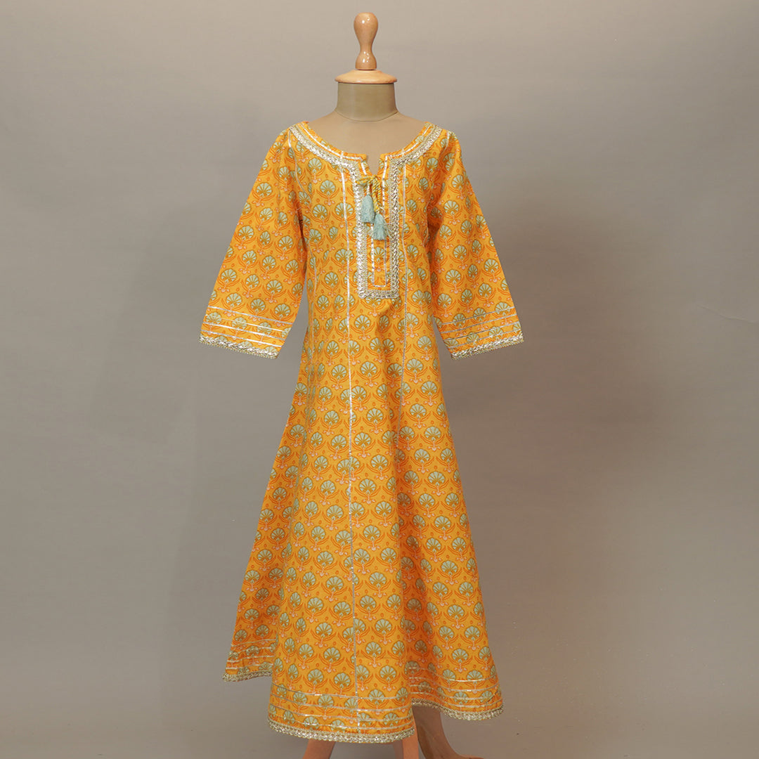 Yellow Girls Gown Dress