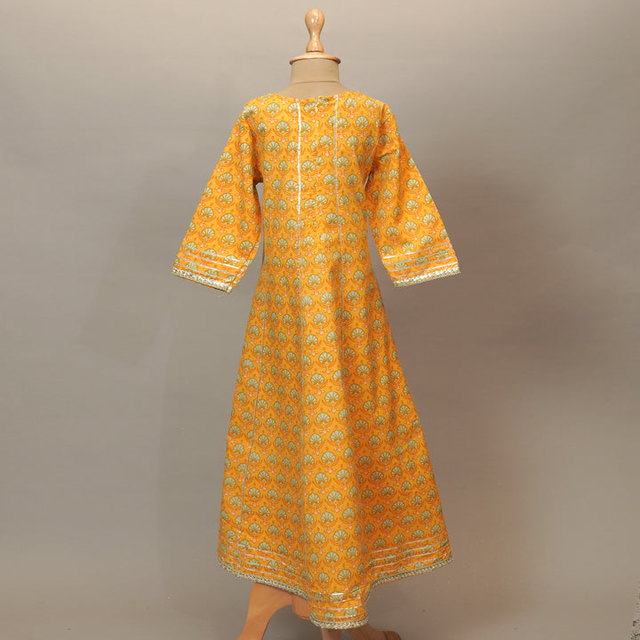 Yellow Girls Gown Dress