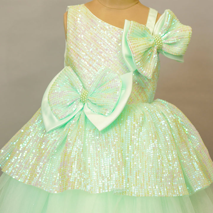 Pista Party Gown for Girls Close Up View