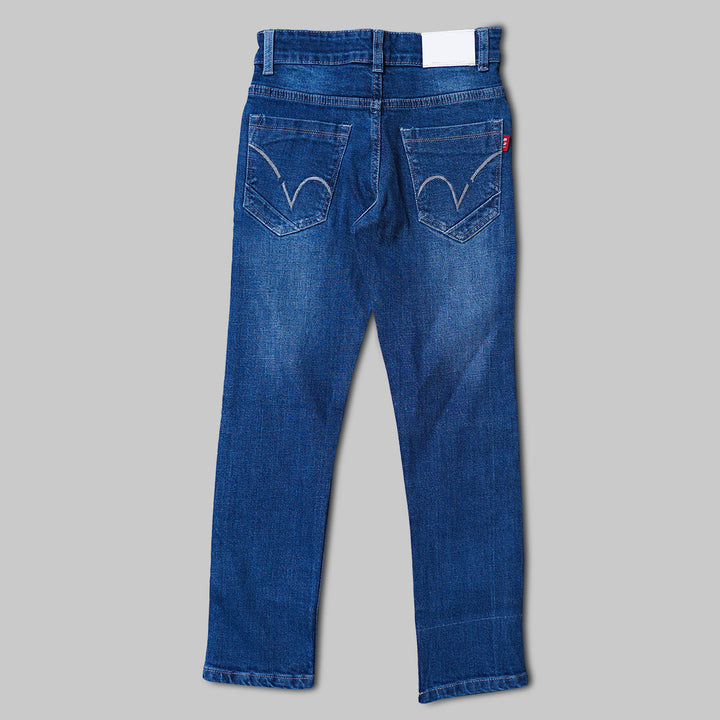 Blue Denim Boys Jeans Back 