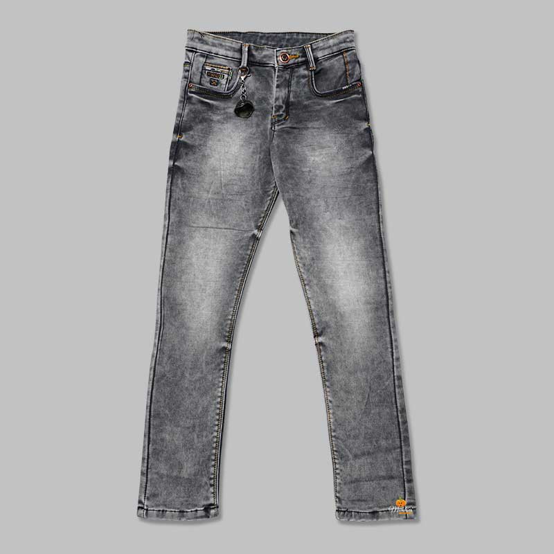 Blue & Grey Sheded Jeans for Boys Front 