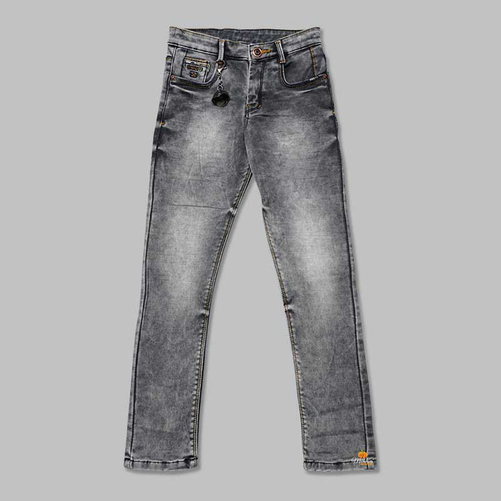 Blue & Grey Sheded Jeans for Boys Front 