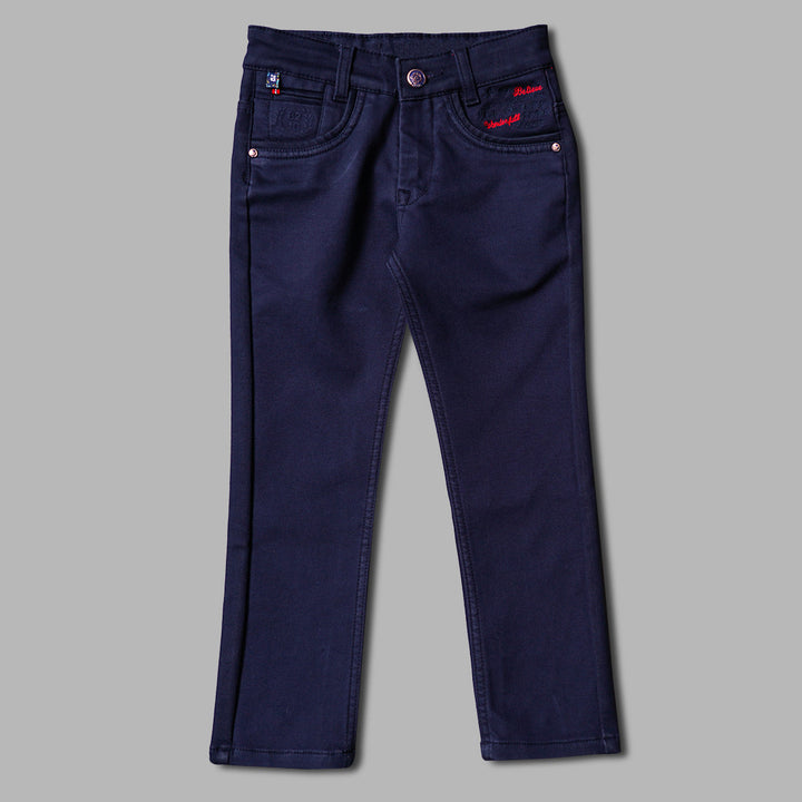 Navy Blue Jeans for Boys Front View