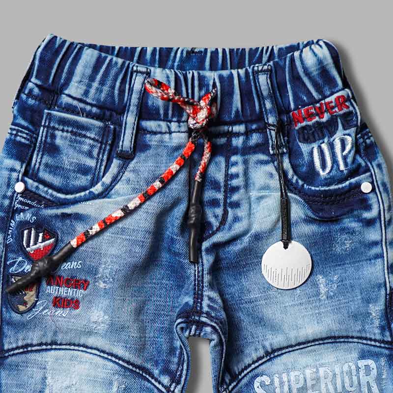Elastic Waist Jeans for Boys Close Up