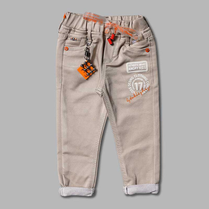 Elastic Waist Slim Fit Jeans for Boys Front 