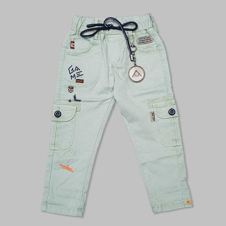 Jeans for Boys with Elastic Waist Front 