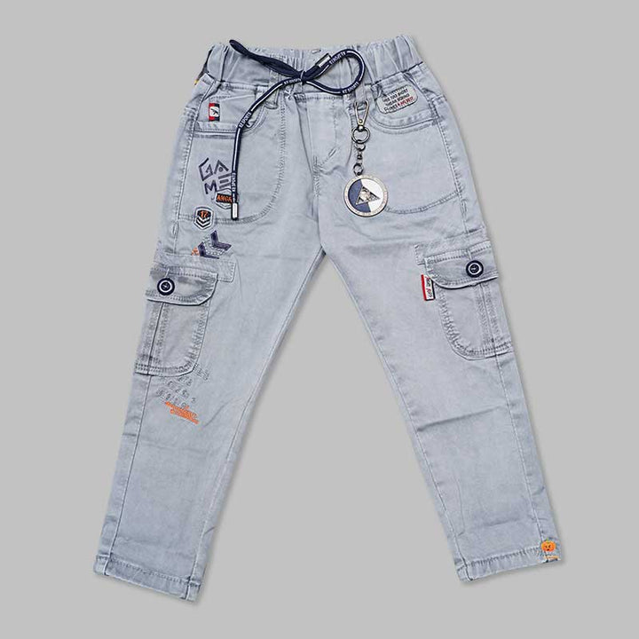 Jeans for Boys with Elastic Waist Front 