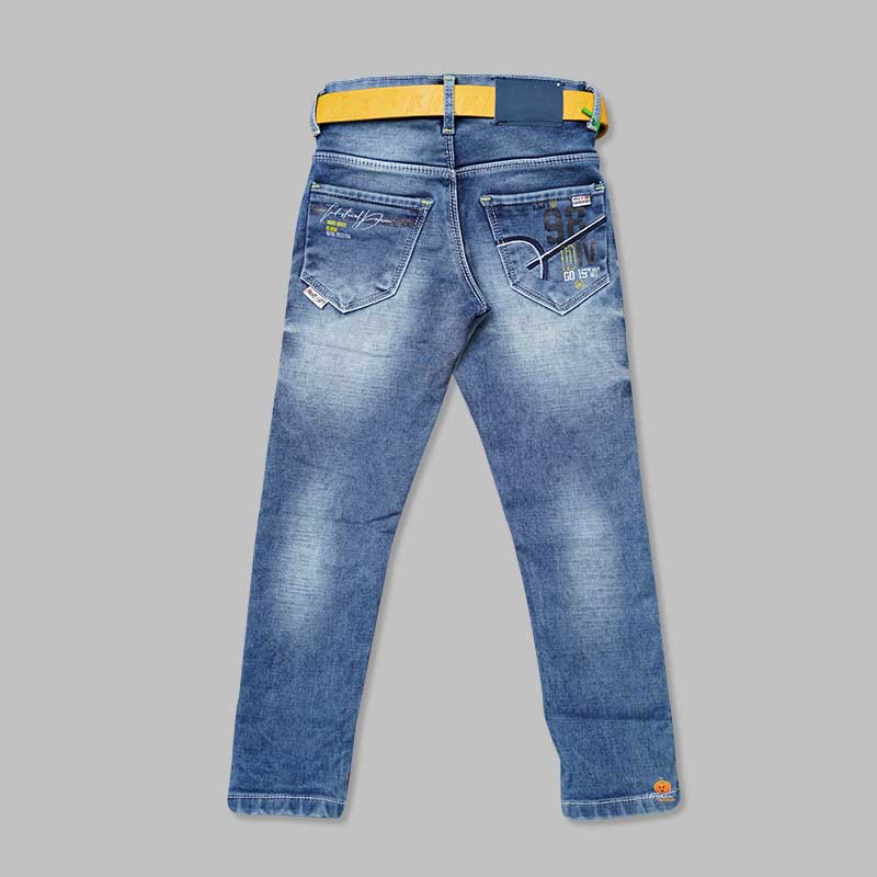Ripped Pattern Jeans for Boys Back 