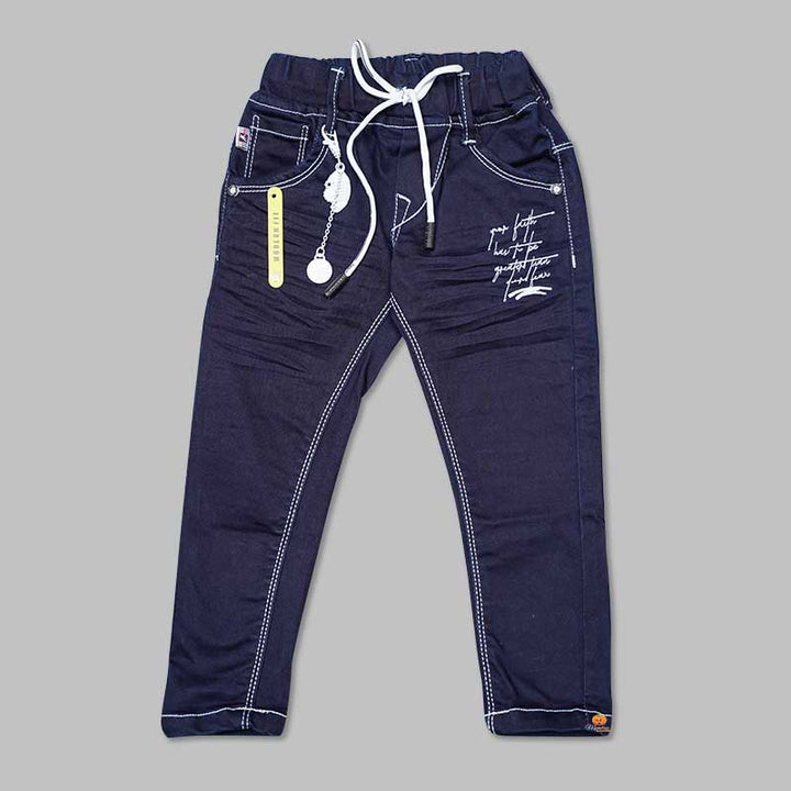 Drawstring Denim Jeans for Boys  Front 