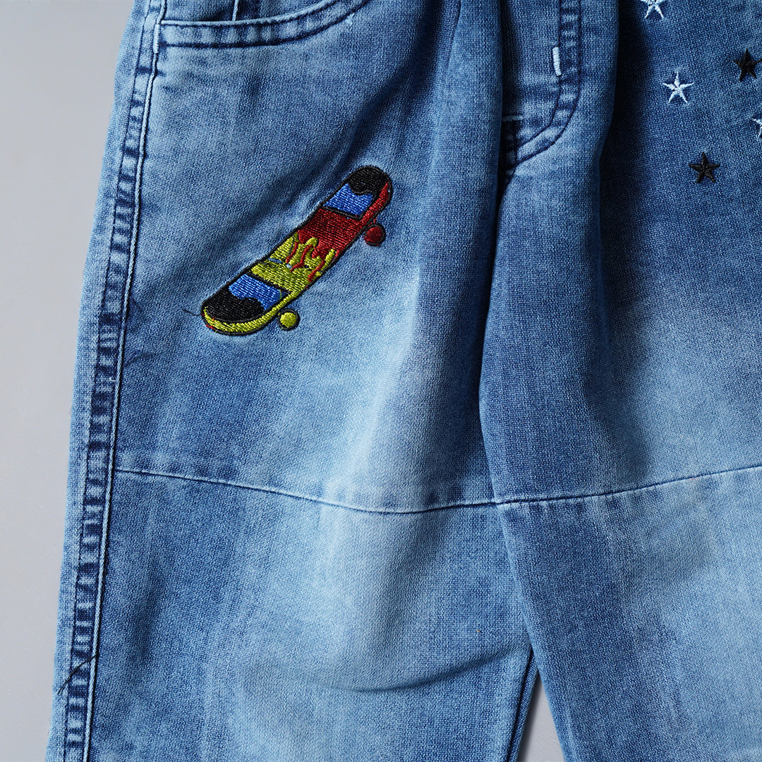 Blue Jeans for Boys Close Up View