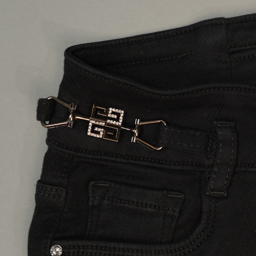 Denim Jeans for Girls Close Up View