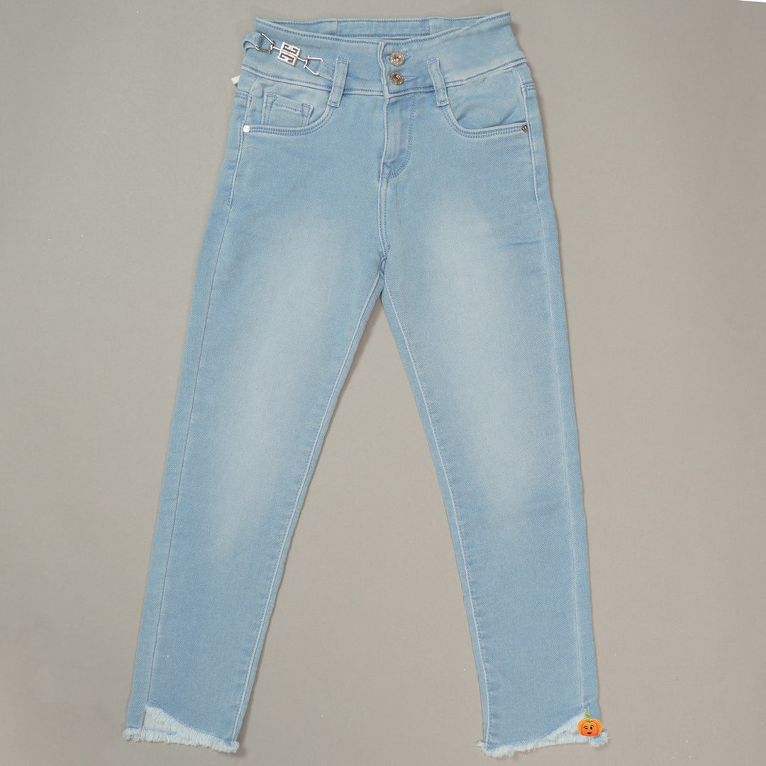 Denim Jeans for Girls Front View