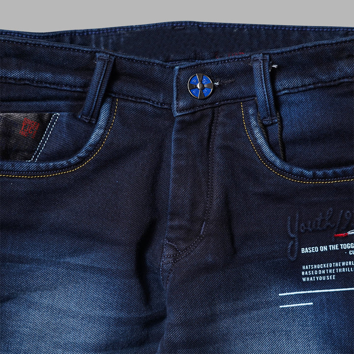 Dark & Light Sheded Jeans for Boys Close Up